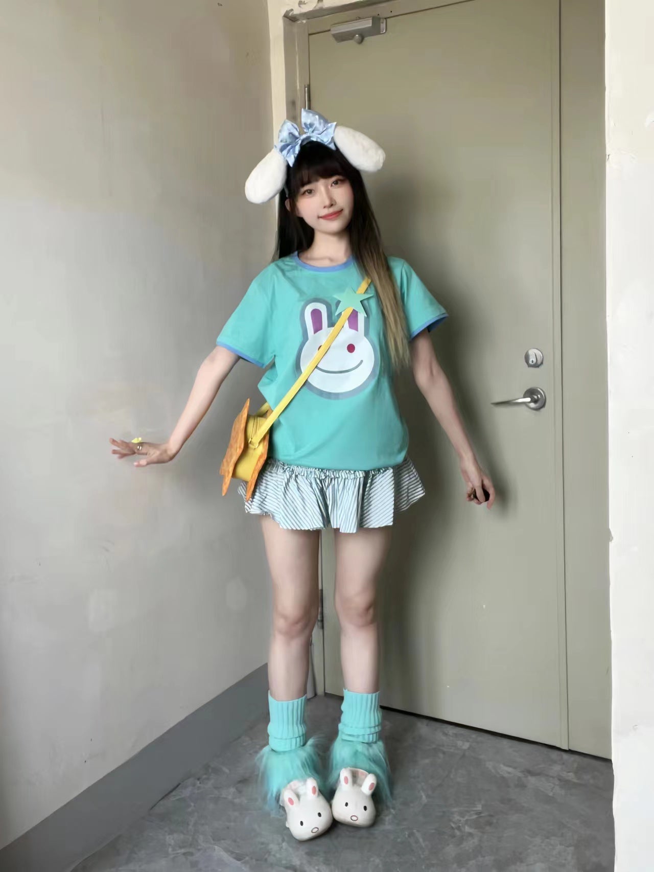 Animal Crossing Inspired Rabbit T-Shirt – Soft Cotton Blue Tee