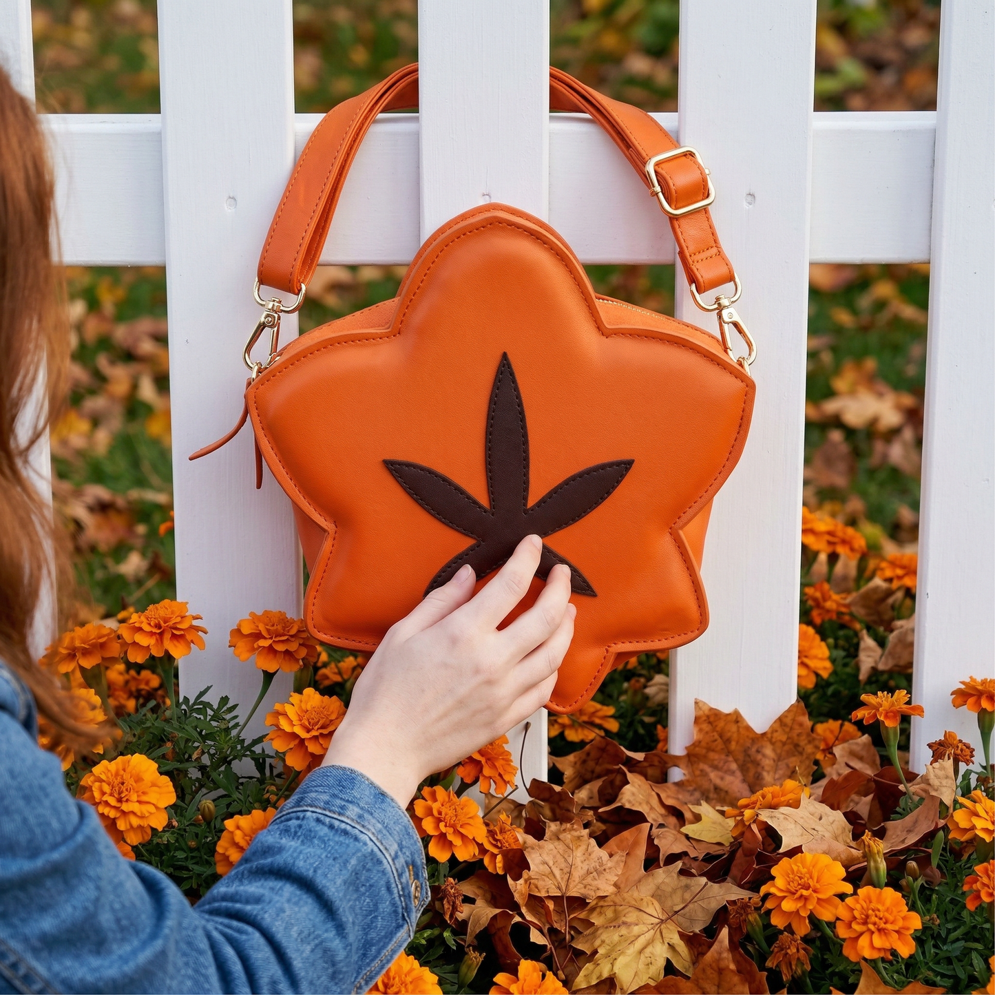 Animal Crossing Inspired Maple Leaf Crossbody Pochette | Fall Autumn Shoulder Bag for ACNH Fans