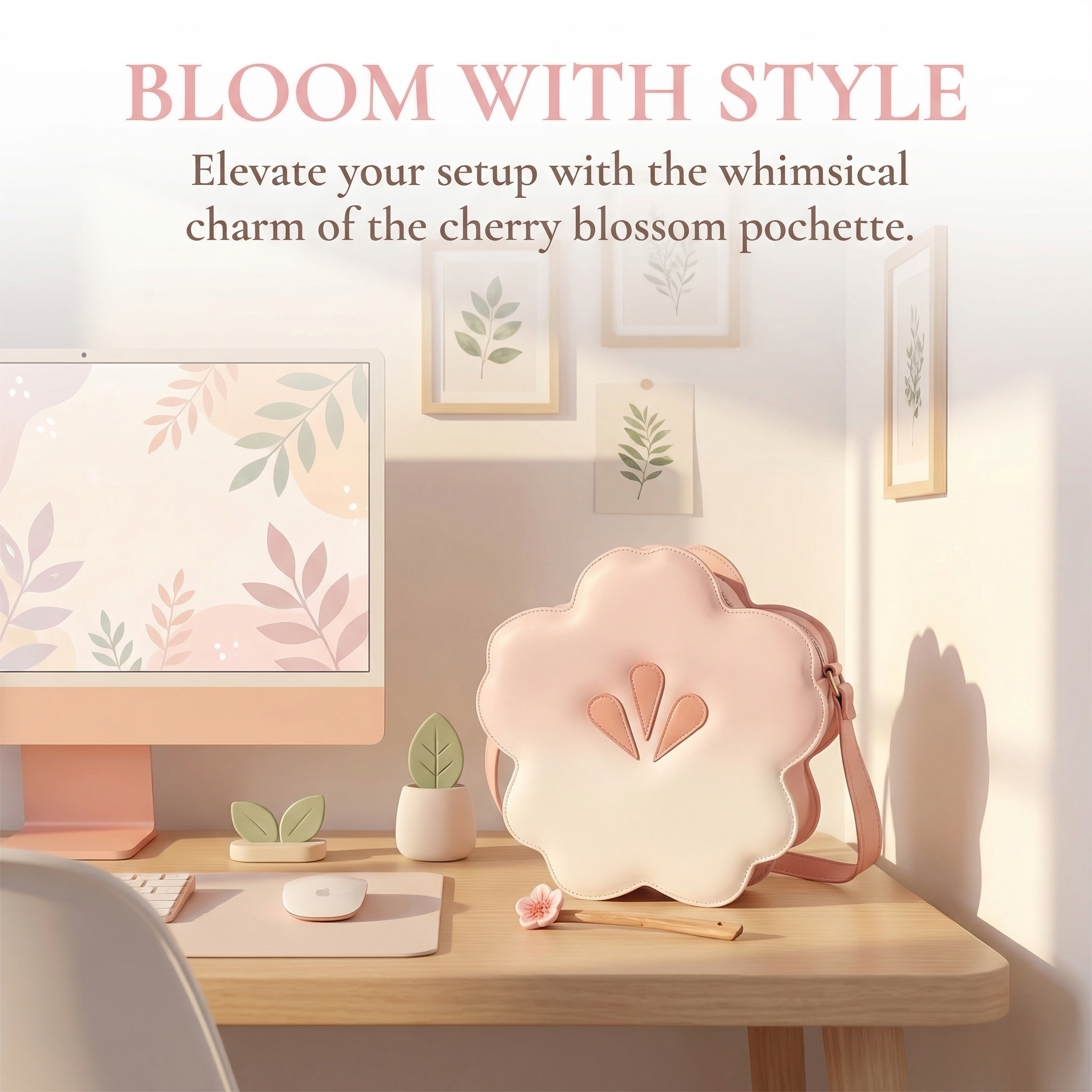 Cherry blossom Pochette，Sakura Shoulder bag，Crossbodybag