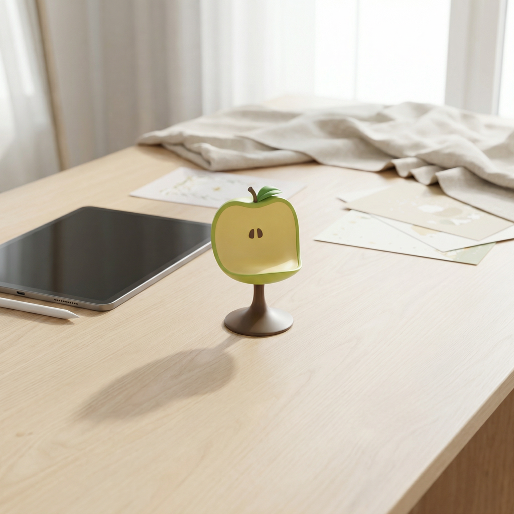 Animal Crossing Inspired 5.5 Inch Apple Chair Ornament - Dual Color (Red/Green) Gaming Decor