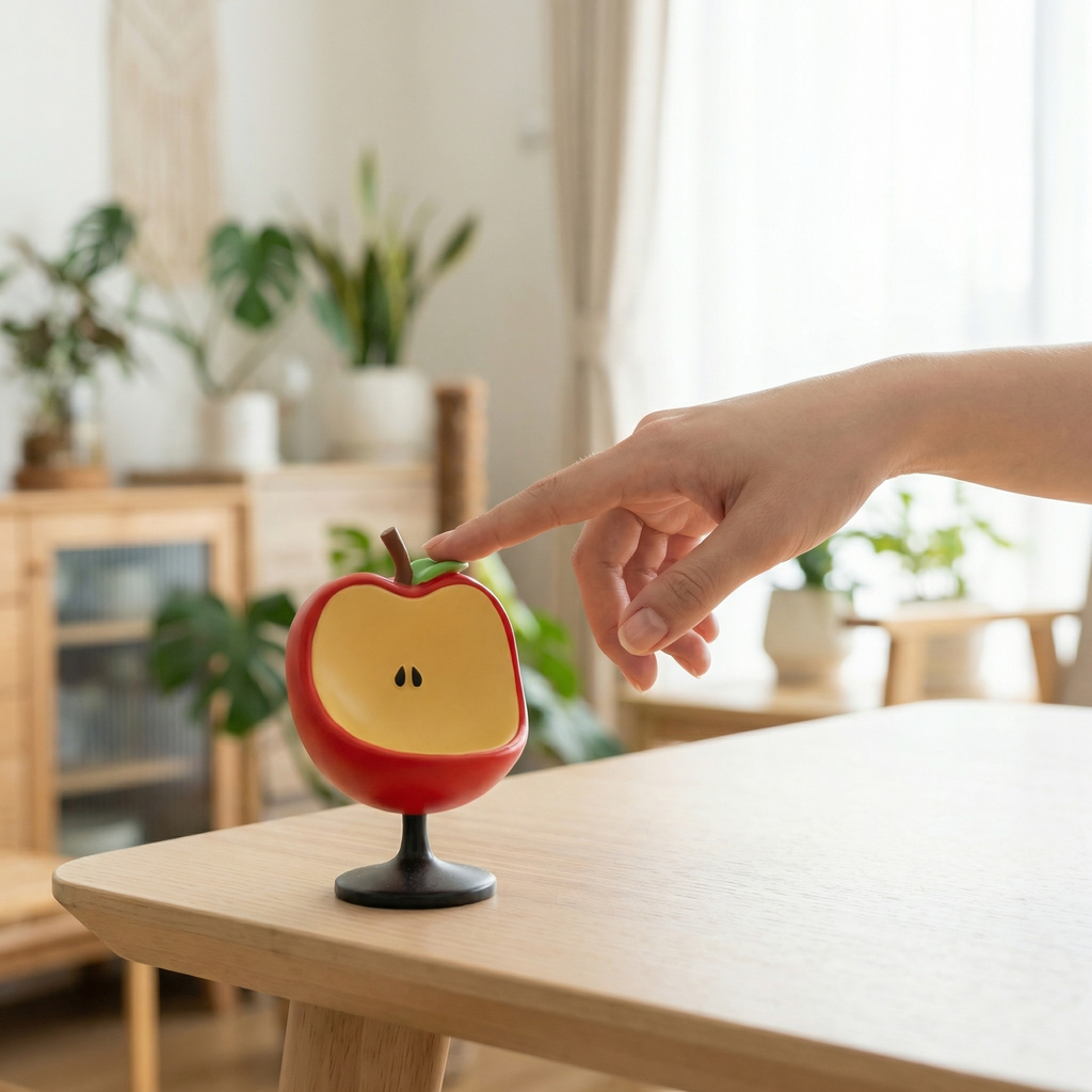 Animal Crossing Inspired 5.5 Inch Apple Chair Ornament - Dual Color (Red/Green) Gaming Decor