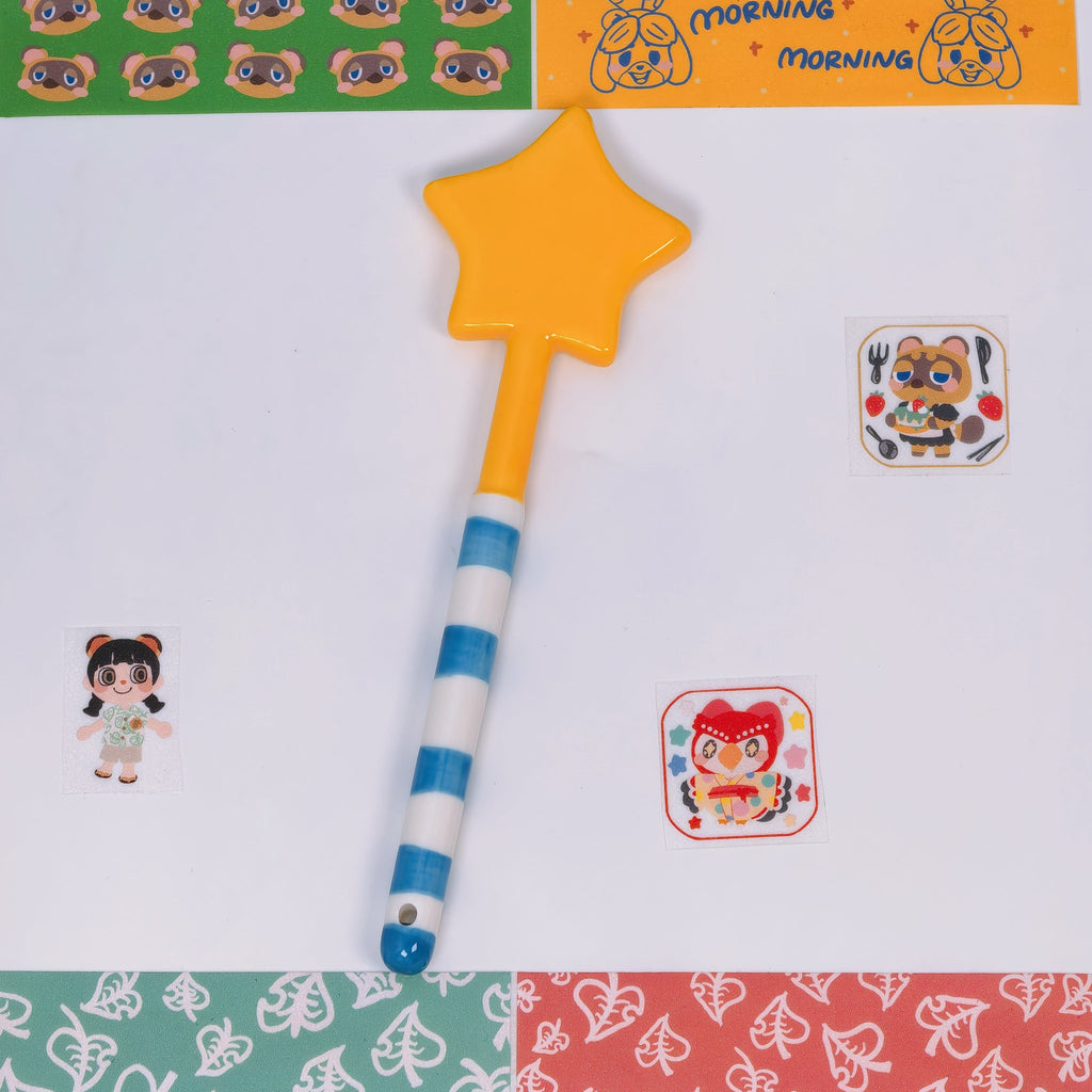 Ceramic Wand Trio – Star ✨, Sakura 🌸 & Fish 🐟 Replicas | Game-Accurate Collectible Decor