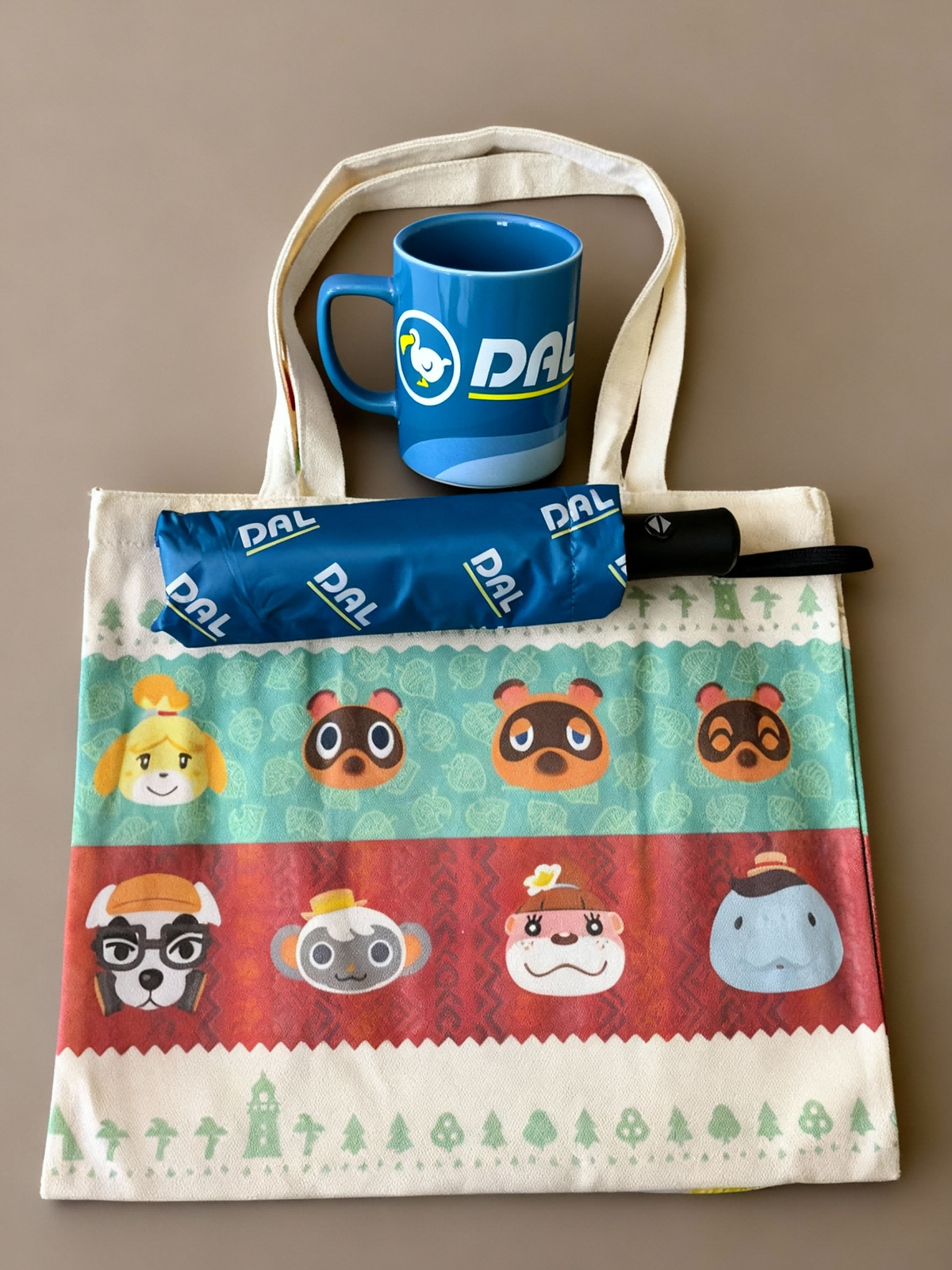 Animal Crossing Inspired DAL Umbrella - Auto Open, 35.4 Inches, Waterproof & UV Protection