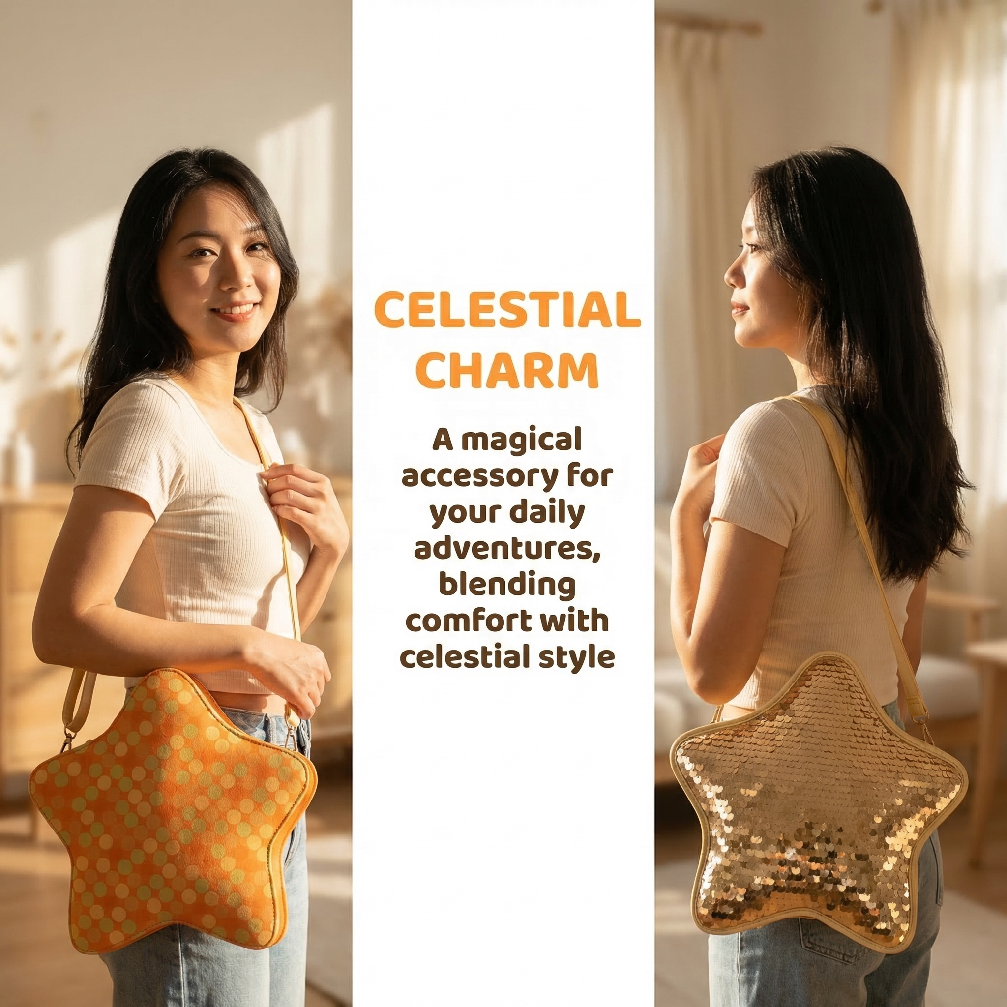 Animal Crossing Inspired Star Pochette Shoulder Bag – Cute Celeste Style Bag for ACNH Fans