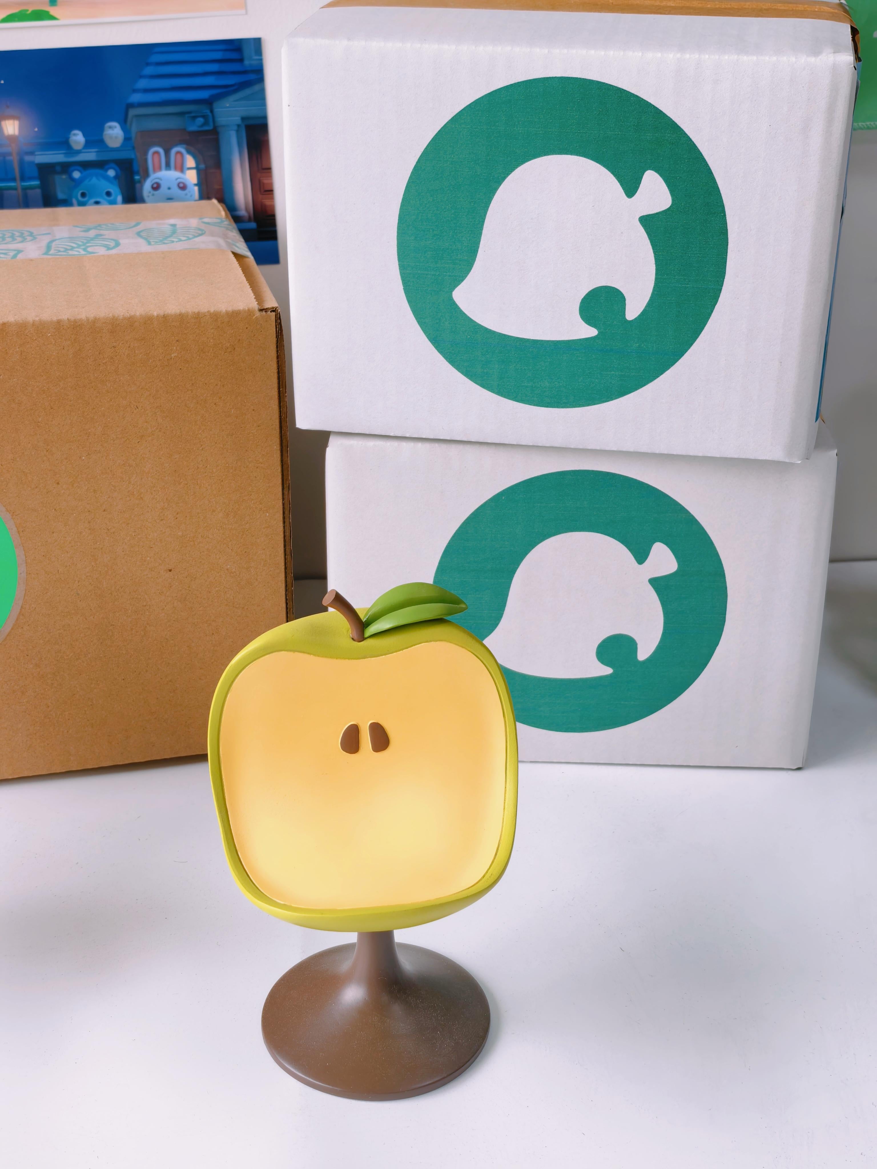 Animal Crossing Inspired 5.5 Inch Apple Chair Ornament - Dual Color (Red/Green) Gaming Decor