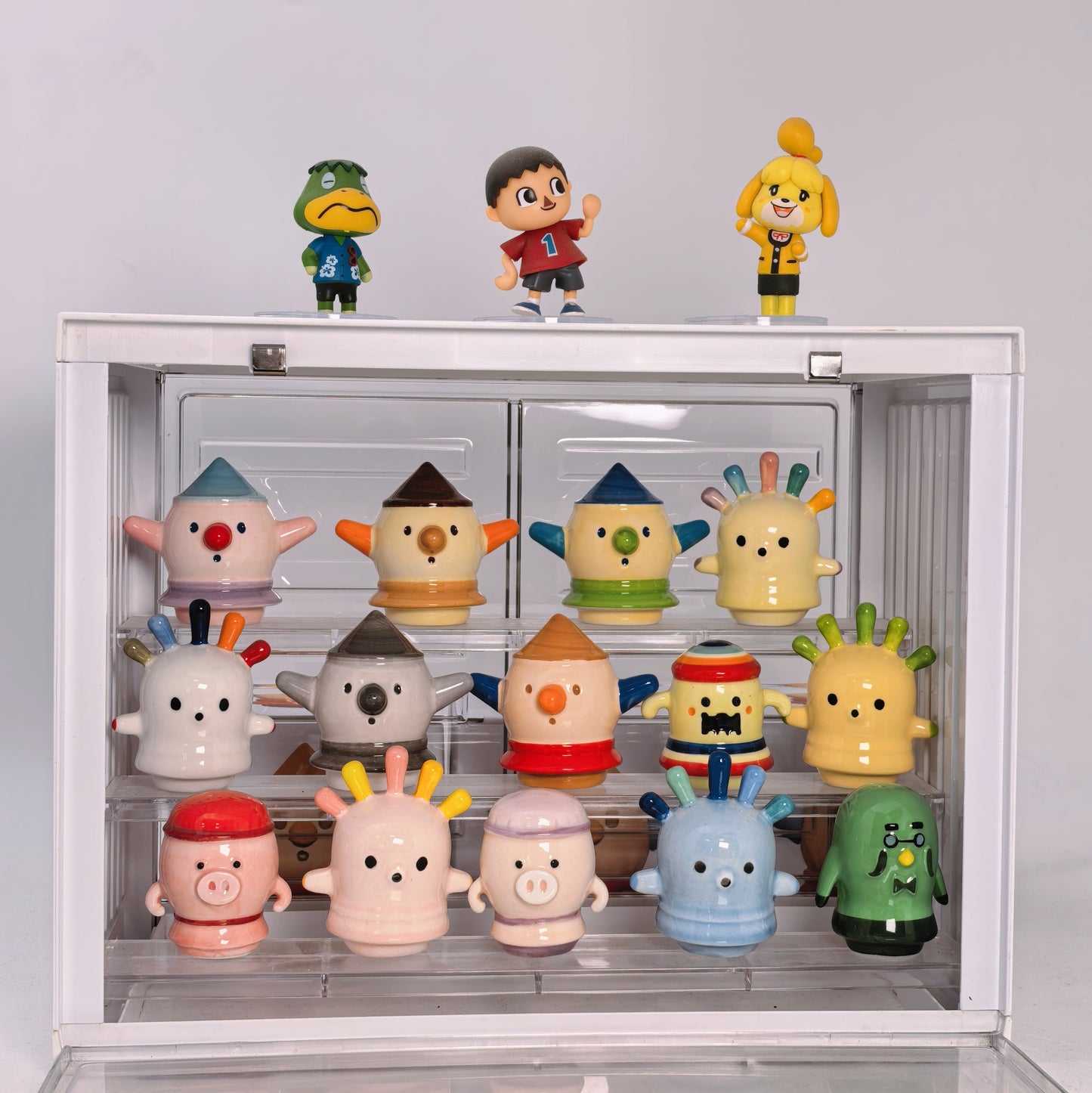 Animal Crossing Inspired Mini Gyroid Set – Brewstoid, Squeakoid, Clatteroid, Oinkoid, Tockoid | Ceramic Handicrafts Collection