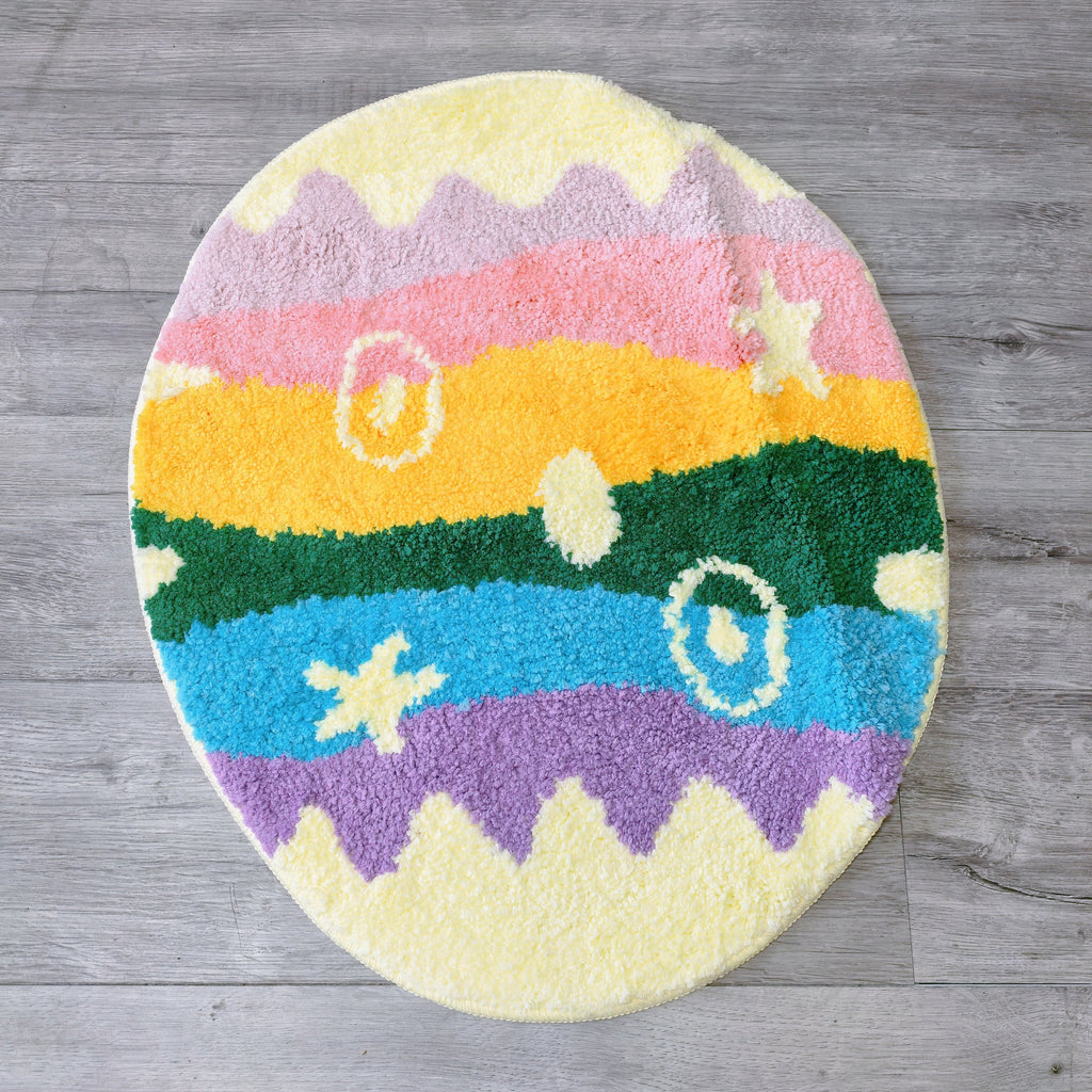 Custom Tufted Bunny Day Rug , Handmade Bedroom Rug