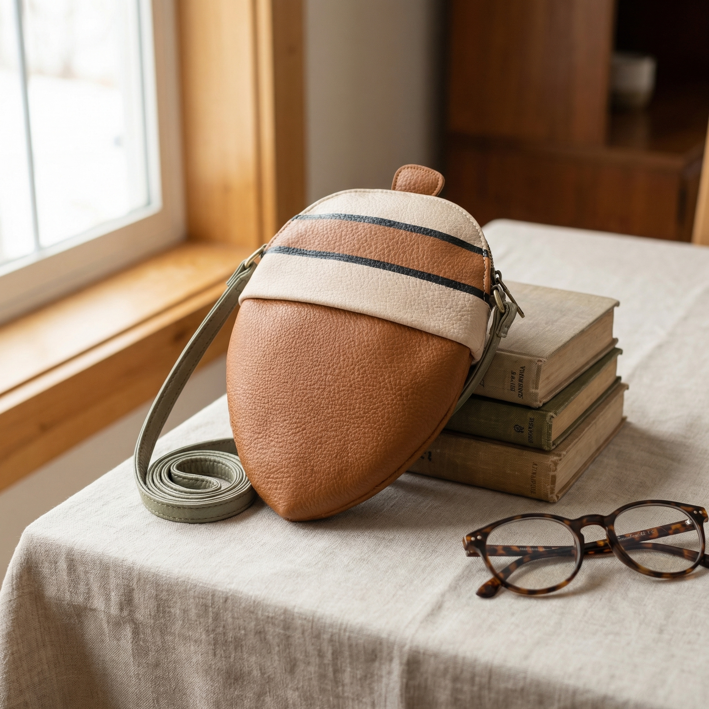 Animal Crossing Inspired Acorn Pochette – Shoulder Bag | Cute Game Gift for ACNH Fans