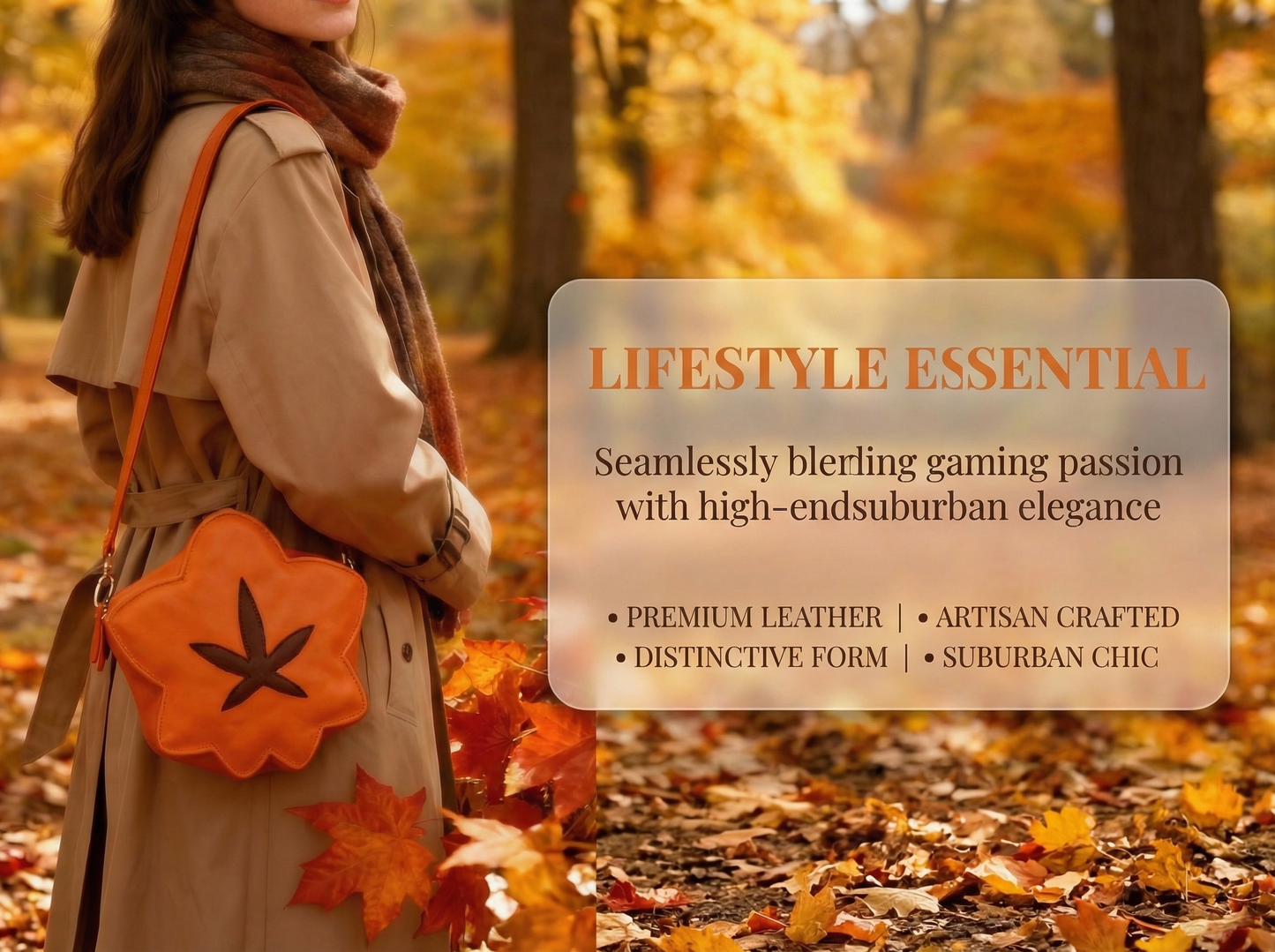 Animal Crossing Inspired Maple Leaf Crossbody Pochette | Fall Autumn Shoulder Bag for ACNH Fans