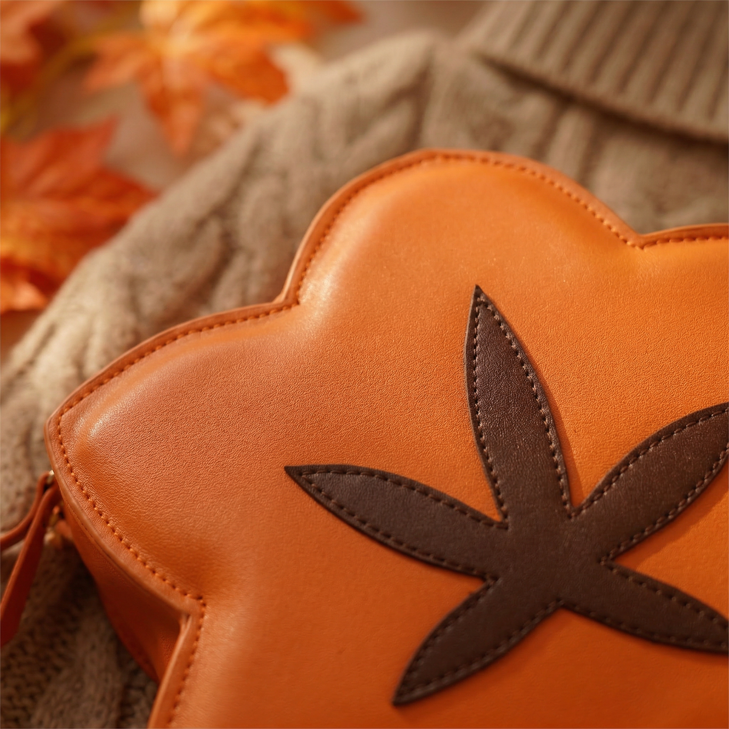 Animal Crossing Inspired Maple Leaf Crossbody Pochette | Fall Autumn Shoulder Bag for ACNH Fans