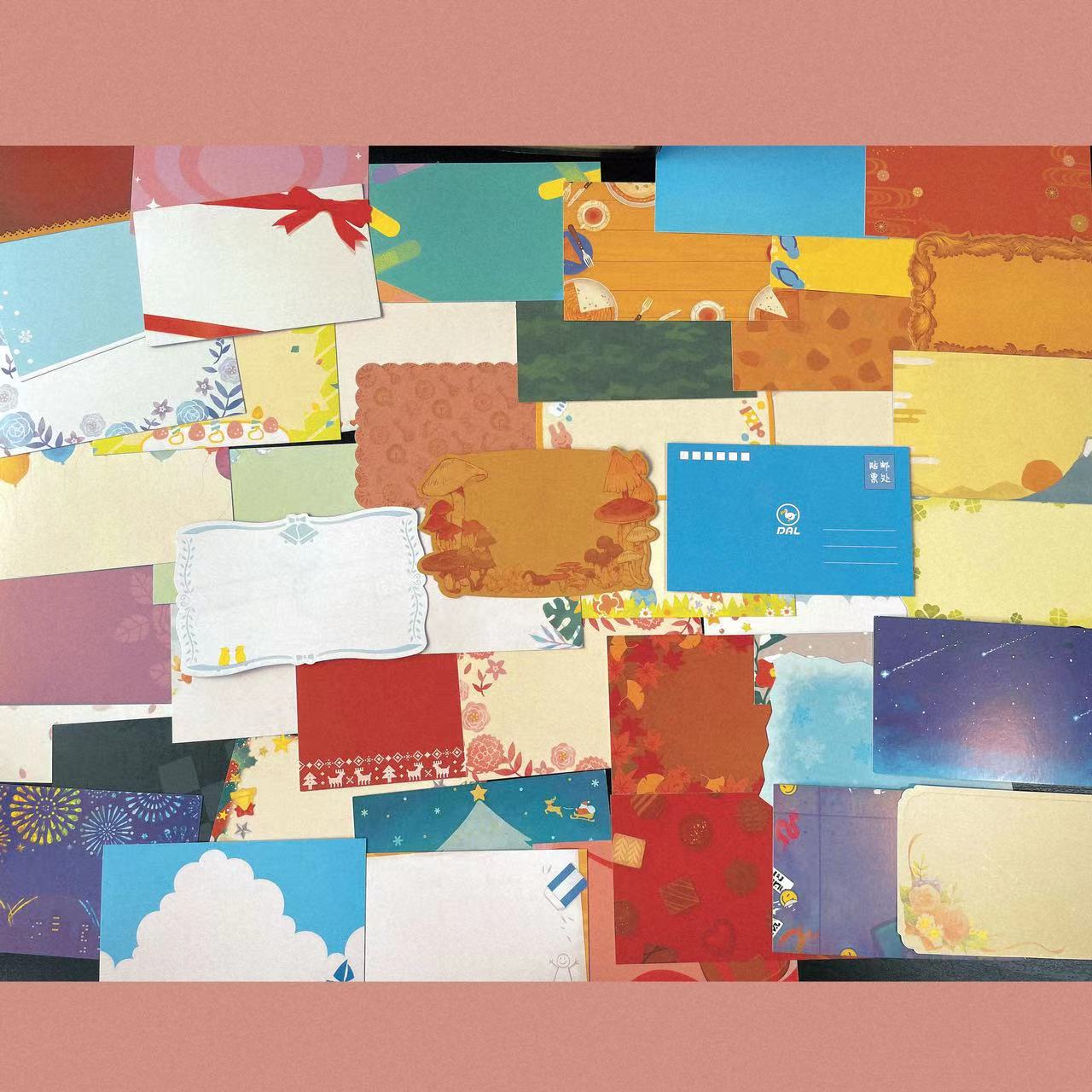 62PCS DHL Postcards, Game Merch, Cute Cartoon Themed Postcards for Fans