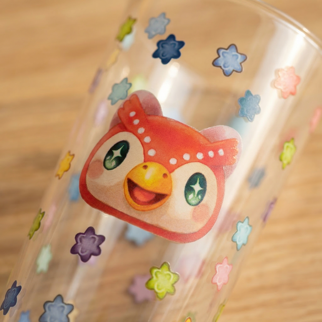 Animal Crossing Inspired Celeste Twilight Tumbler – 450ml Star Fragment Glass Cup for ACNH Fans
