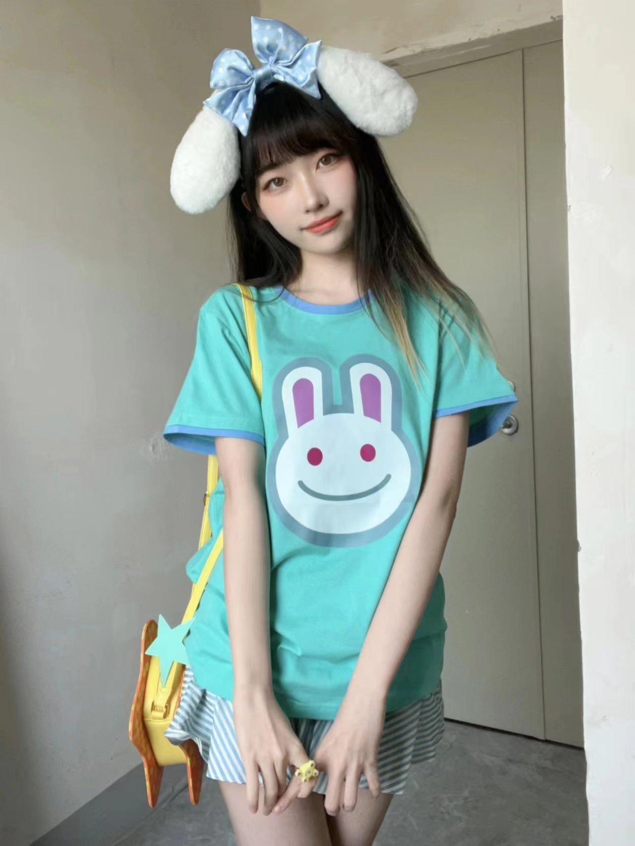 Animal Crossing Inspired Rabbit T-Shirt – Soft Cotton Blue Tee