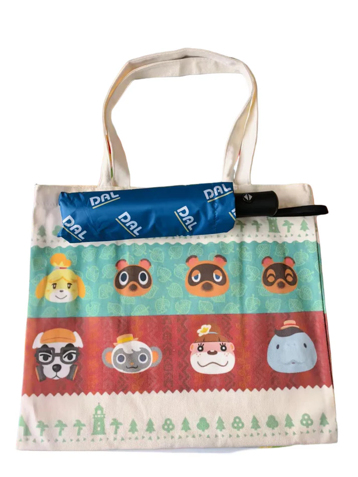 Animal Crossing Inspired DAL Umbrella - Auto Open, 35.4 Inches, Waterproof & UV Protection