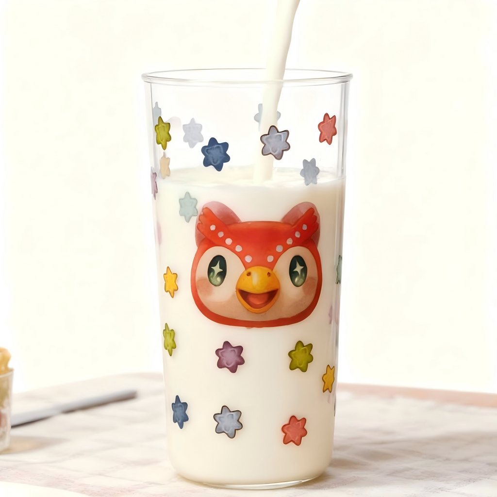 Animal Crossing Inspired Celeste Twilight Tumbler – 450ml Star Fragment Glass Cup for ACNH Fans