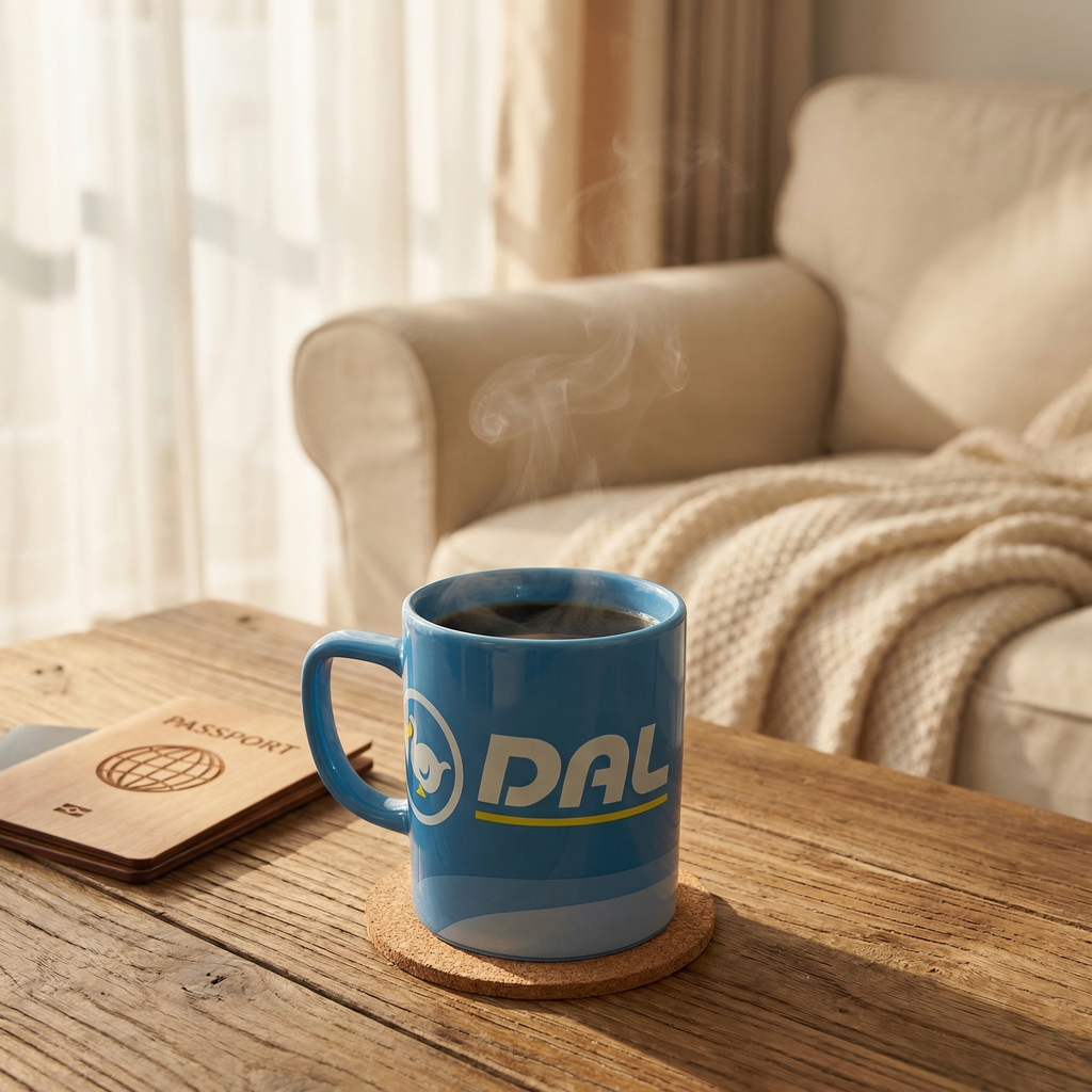Animal Crossing Inspired DAL Ceramic Coffee Mug – Dodo Airlines Themed Gaming Mug for ACNH Fans