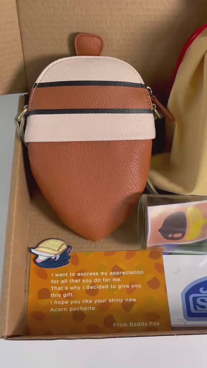 Animal Crossing Inspired Acorn Pochette – Shoulder Bag | Cute Game Gift for ACNH Fans